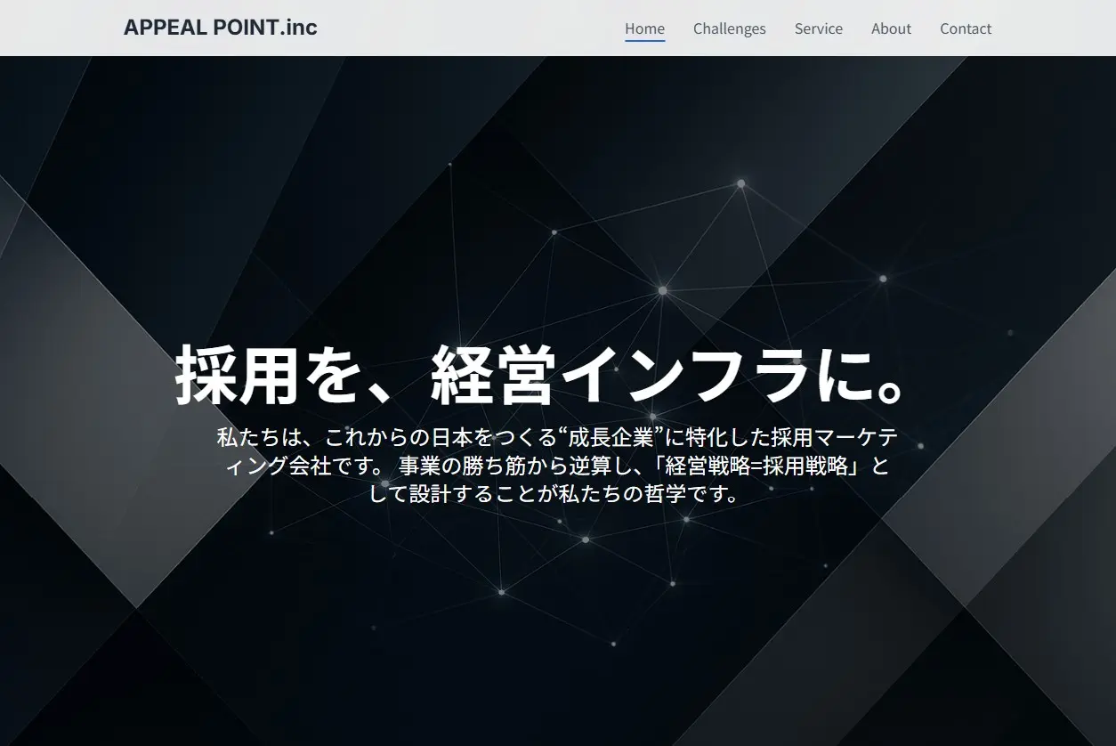 採用マーケティング会社 - api-point.jp 制作実績